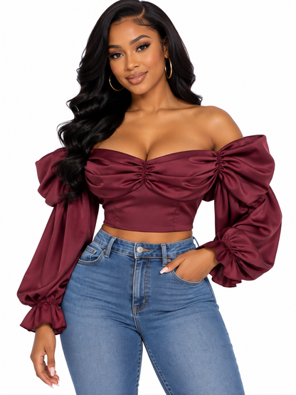BELLE TOP- Burgundy