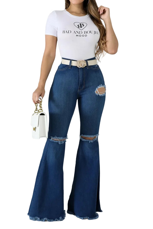 CURVACEOUS FLARE JEANS- PLUS SIZE