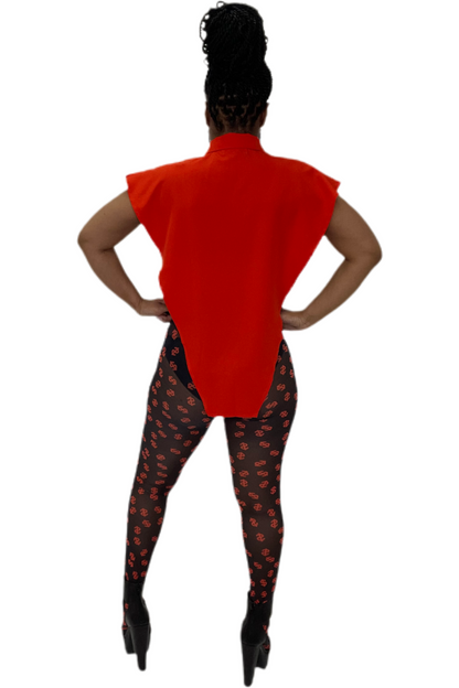 BLACK VICTORIOUS V BLOUSE