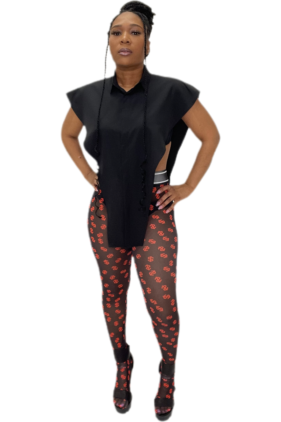 BLACK VICTORIOUS V BLOUSE