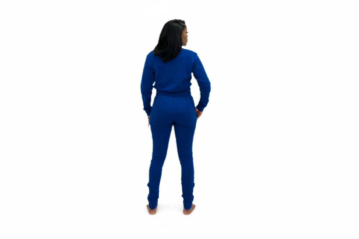 COZY ROYAL COTTON PULLOVER JOGGER SET