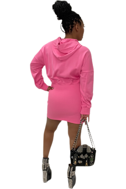 ZIPPER MANIA HOODIE DRESS