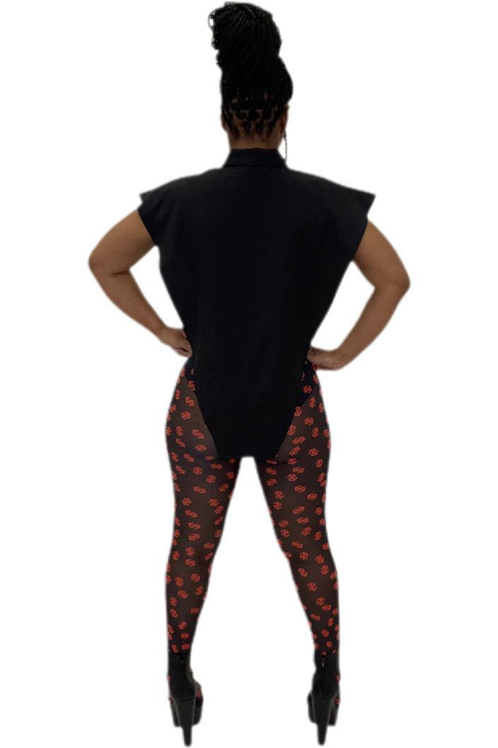 BLACK VICTORIOUS V BLOUSE